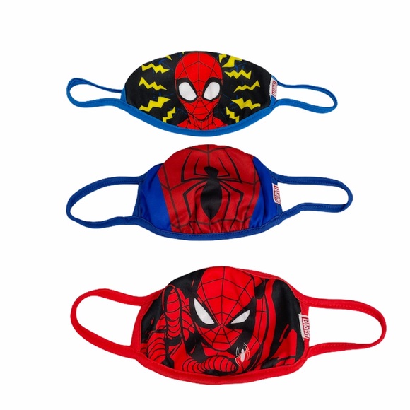 Marvel Spider-Man Kids Masks 3 Pack Red Blue - Picture 5 of 5
